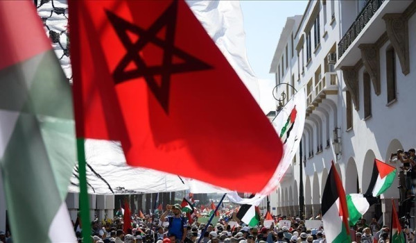 آلاف المغاربة يتظاهرون نصرة لفلسطين ورفض...