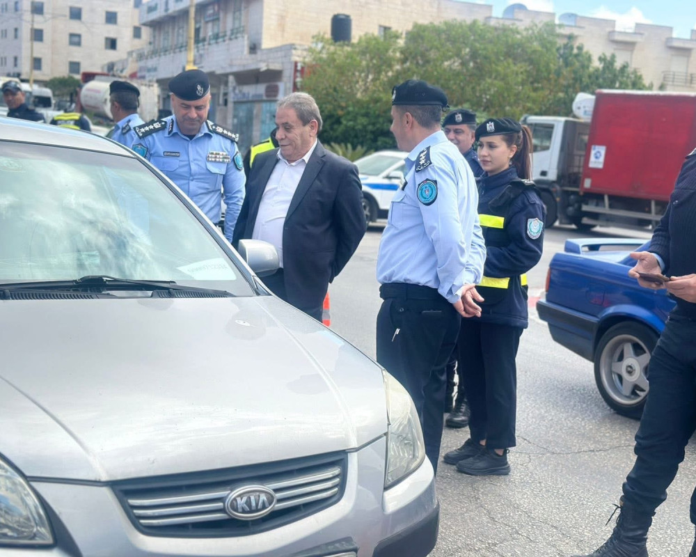 المحافظ ابو عليا والعميد قنداح يطلقان فعاليات اسبوع المرور العربي ببيت لحم