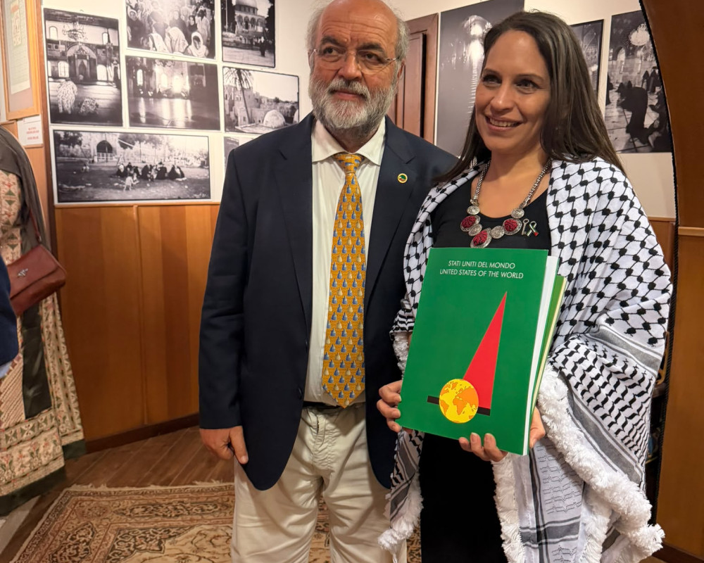منظمة "الولايات المتحدة للعالم" الإيطالية تمنح السفيرة الفلسطينية منى أبو عمارة لقب "سفيرة الولايات المتحدة للعالم 2026"