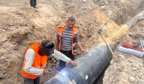 بلدية غزة: كسر في خط مياه 