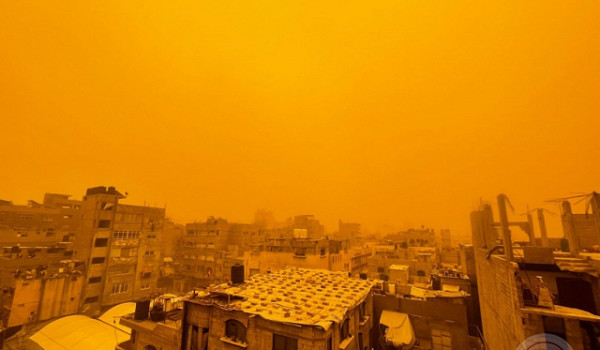 غزة: عاصفة رملية ورياح شديدة تضرب جنوبي ...