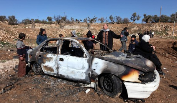 إصابات وحرق ممتلكات شرق طوباس والاحتلال ...