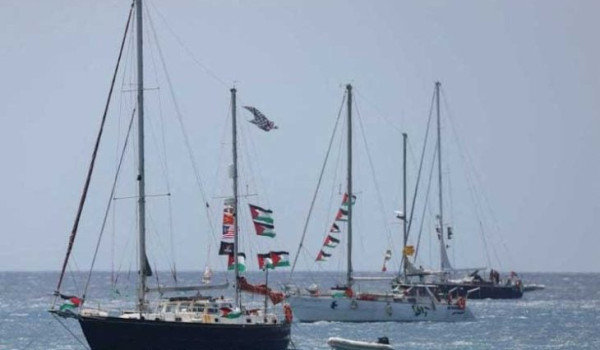 4 سفن لأسطول الصمود تتقدم في المياه الإق...