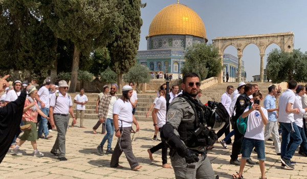 مستوطنون يواصلون تدنيس باحات المسجد الأق...