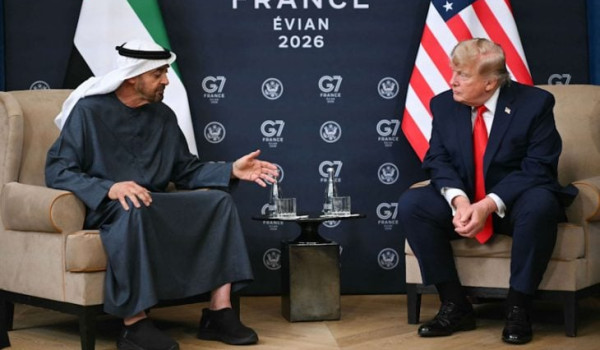 ترامب وابن زايد يبحثان تطورات الشرق الأو...