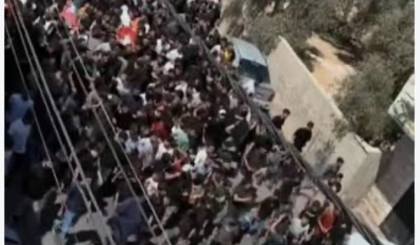 تشييع جثماني الشهيدين خليل شحادة وعمر ال...