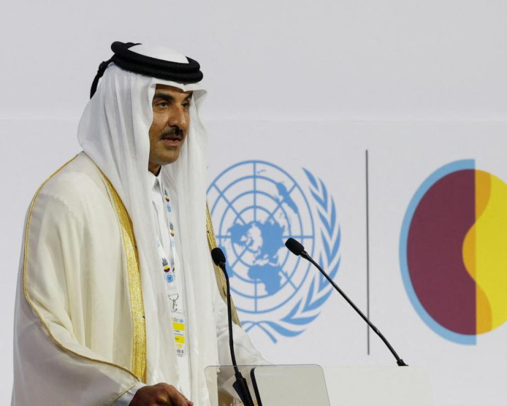 The Emir of Qatar calls for a political solution in Sudan and for support of the Palestinian people