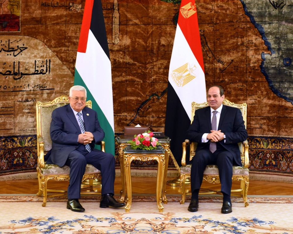 “El-Sisi to Abbas: Egypt supports the Palestinians’ ‘legendary resilience’ and calls on the world to rebuild Gaza.”