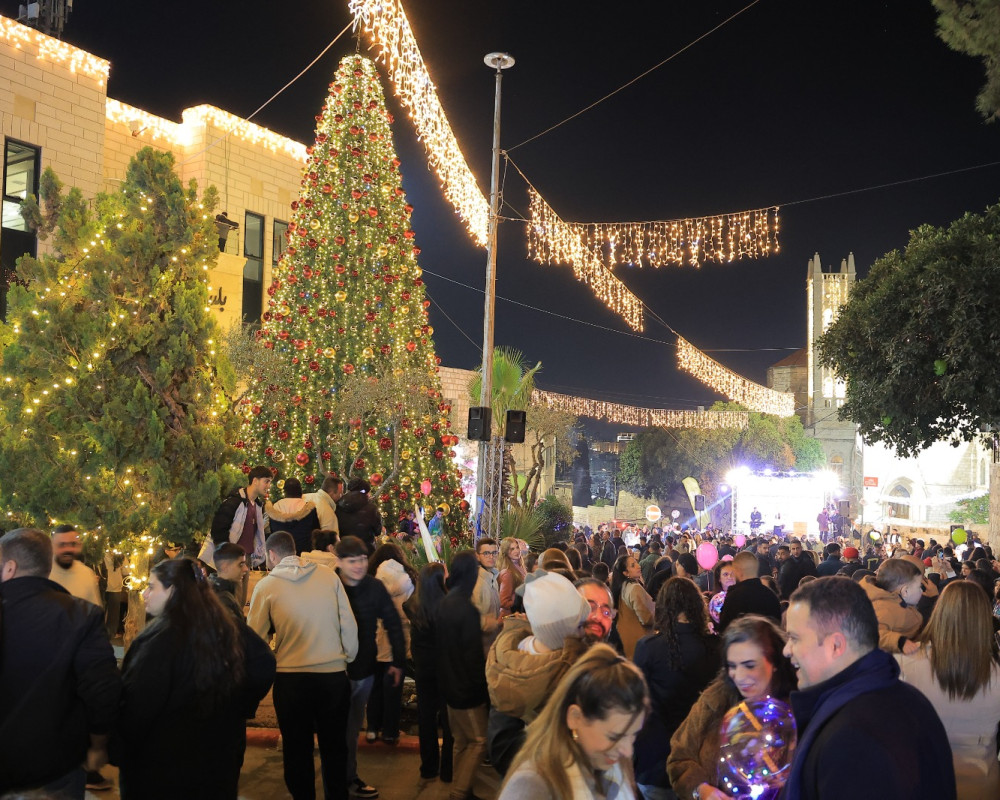 Beit Jala marks Christmas tree lighting with national message of hope and solidarity with Gaza